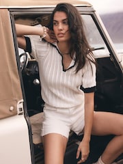 Mint Velvet White 100% Cotton Textured Top - Image 3 of 8