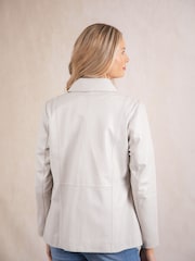 Lakeland Leather PARCHMENT Mawbray Collared Button Down Jacket - Image 6 of 9
