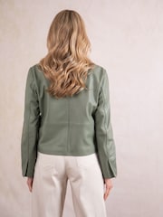 Lakeland Leather Green Kendal Collared Jacket - Image 4 of 9