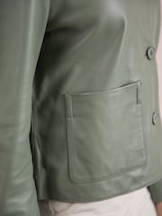 Lakeland Leather Green Kendal Collared Jacket - Image 5 of 9