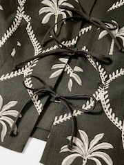 Mint Velvet Green Palm Print 100% Cotton Waistcoat - Image 8 of 8