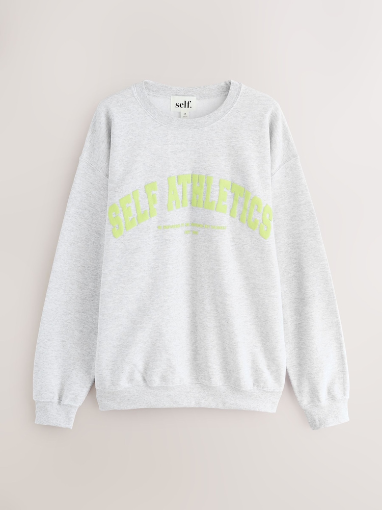 self. Grey/Lime Sweatshirt - Image 1 of 3