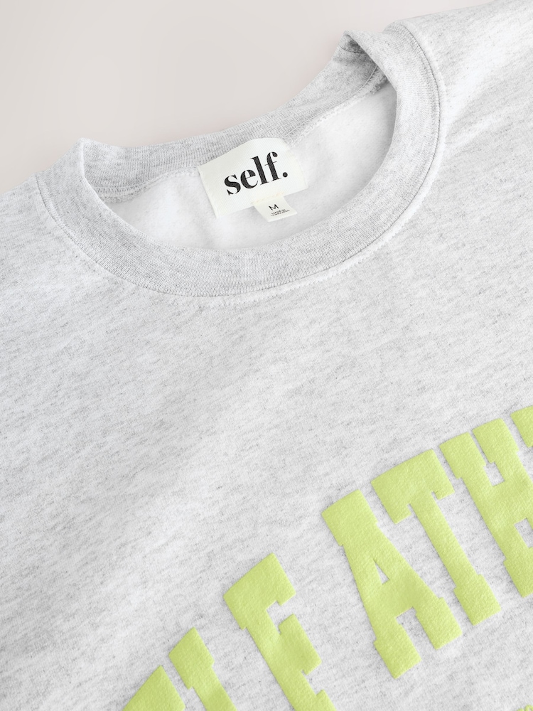 self. Grey/Lime Sweatshirt - Image 2 of 3