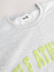 self. Grey/Lime Sweatshirt - Image 6 of 7