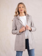 Lakeland Leather Grey Ambleside Hooded Leather Coat - Image 1 of 9