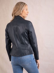 Lakeland Leather Blue Tarraby Biker Jacket - Image 5 of 9