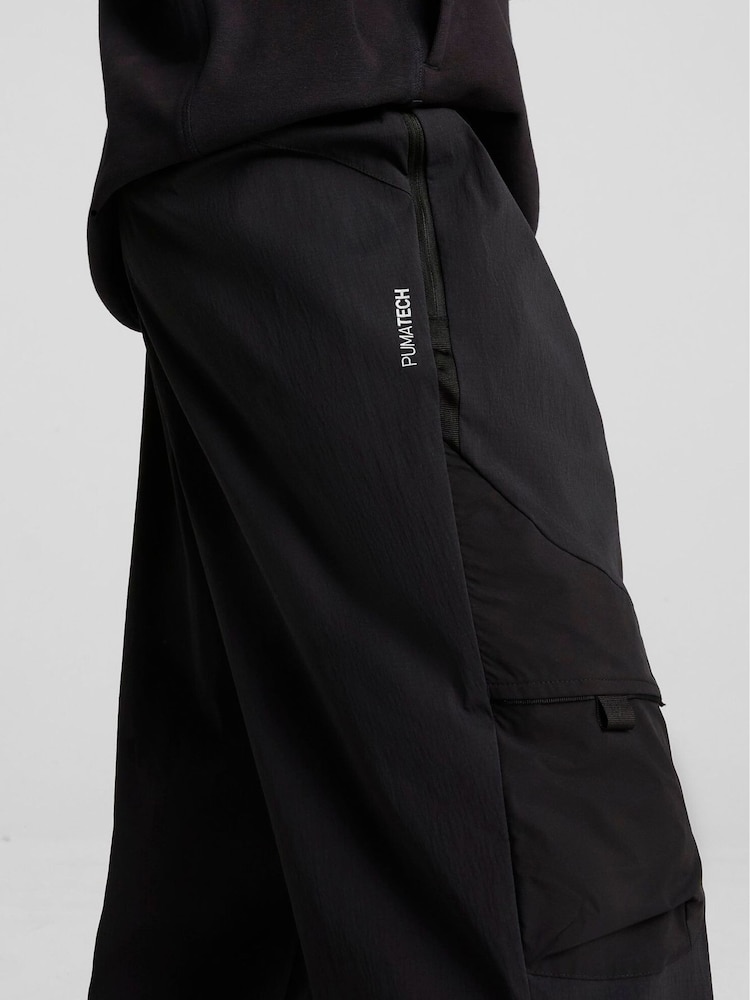 Puma Black Mens Pumatech Relaxed Cargo Joggers - Image 4 of 4