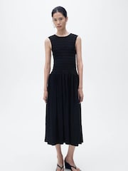 Mango Black Sleeveless Flared Maxi Dress - Image 1 of 6