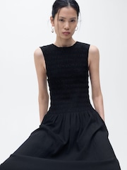 Mango Black Sleeveless Flared Maxi Dress - Image 2 of 6