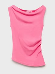 Mango Pink Asymmetrical Fitted Tank Top - Image 5 of 6