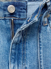 Mango Blue Wide Leg Tie Waist Jeans - Image 6 of 6