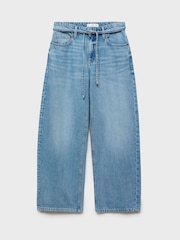 Mango Blue Mango Barrel Leg Tie Waist Kika Jeans - Image 5 of 6