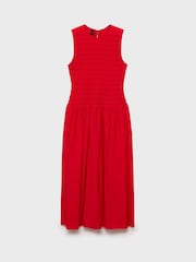 Mango Red Sleeveless Flared Maxi Dress - Image 5 of 6