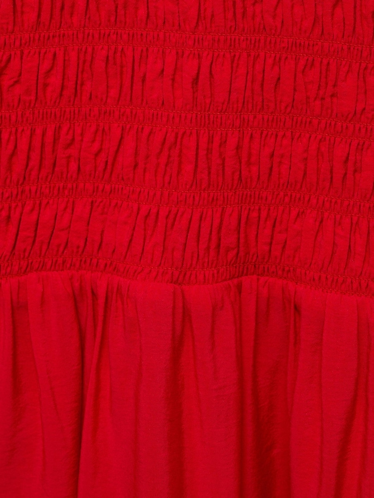 Mango Red Sleeveless Flared Maxi Dress - Image 6 of 6