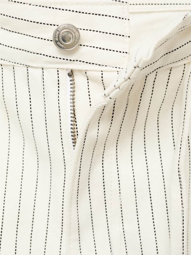 Mango Cream Wide Leg Tie Waist Jeans - Image 6 of 6 Mango Cream Wide Leg Tie Waist Jeans - Image 6 of 6