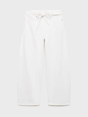 Mango White Mango Barrel Leg Tie Waist Kika Jeans - Image 6 of 7