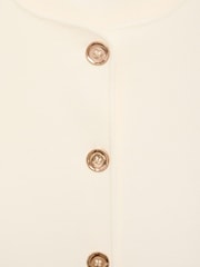 Mango Cream Fine Knit Waistcoat - Image 6 of 6