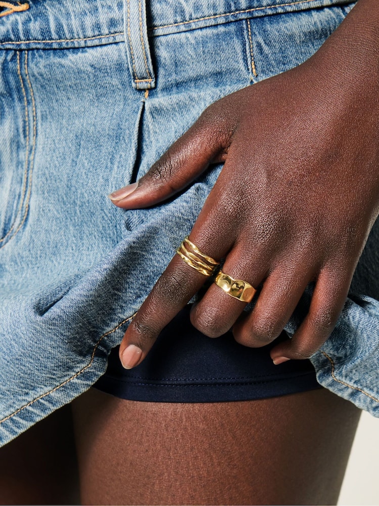 Hollister Blue Low Rise Tie Waist Denim Pleated Mini Skirt - Image 2 of 4