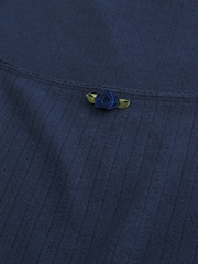 Hollister Blue Cotton Pointelle Square Neck Shirt Sleeve T-Shirt - Image 4 of 4