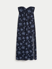 Hollister Blue Strapless Leg Split Max Dress - Image 3 of 3