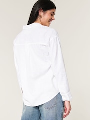 Hollister Classic Linen White Shirt - Image 2 of 3