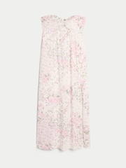 Hollister Strapless Bare Back Twist Bust Midi White Dress - Image 3 of 3