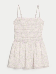 Hollister Cream Chiffon Skort Mini Dress - Image 1 of 2