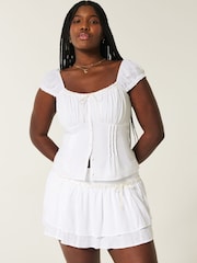 Hollister Mini White Skirt - Image 2 of 6