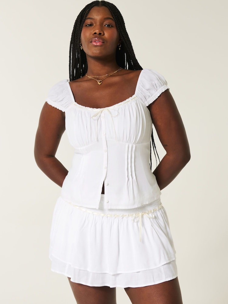 Hollister Mini White Skirt - Image 2 of 6