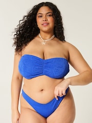 Hollister Blue Bandeau Crochet Bikini Top - Image 1 of 5