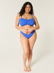 Hollister Blue Bandeau Crochet Bikini Top - Image 3 of 5