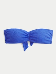 Hollister Blue Bandeau Crochet Bikini Top - Image 5 of 5
