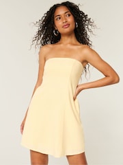 Hollister Yellow Strapless Mini Dress - Image 1 of 4