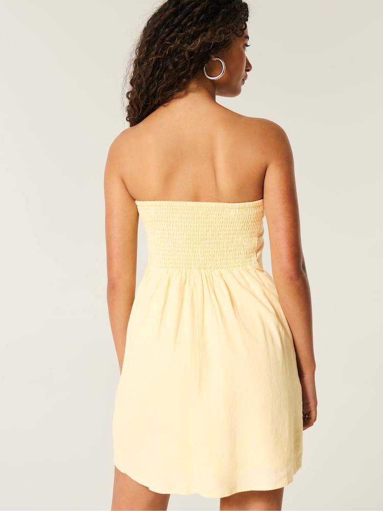 Hollister Yellow Strapless Mini Dress - Image 2 of 4