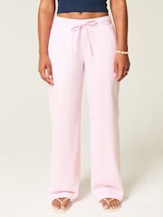 Hollister Pink Low Rise Seersucker Baggy Trousers - Image 1 of 5