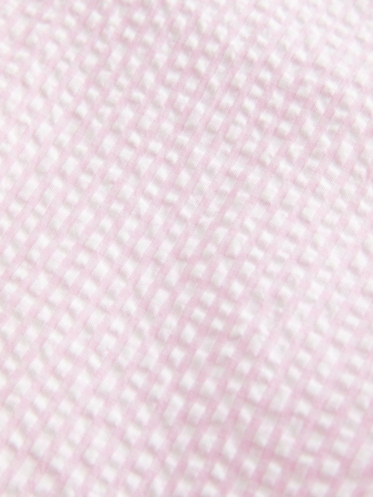 Hollister Pink Low Rise Seersucker Baggy Trousers - Image 5 of 5