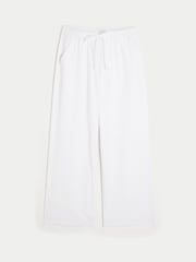 Hollister Low Rise Seersucker Baggy White Trousers - Image 1 of 2
