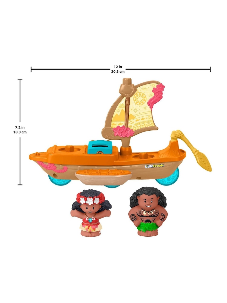 Mattel Games Fisher Price Little People Moana and Mauis Canoe - Image 2 of 6