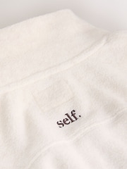 self. Ecru Marl Full Zip Polar Fleece - Image 12 of 14