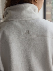 self. Ecru Marl Full Zip Polar Fleece - Image 7 of 14