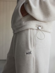 self. Ecru Marl Full Zip Polar Fleece - Image 9 of 14