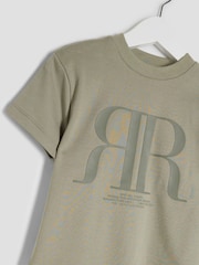 River Island Green Boys Top and Shorts Set - Image 4 of 5