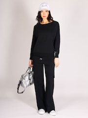 Pineapple Black Long Sleeve Jumper - Image 2 of 5