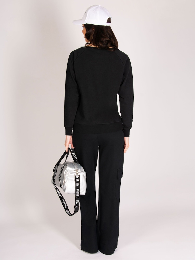 Pineapple Black Long Sleeve Jumper - Image 5 of 5