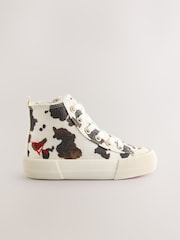 Animal Cow Print Standard Fit (F) High Top - Image 2 of 5