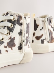 Animal Cow Print Standard Fit (F) High Top - Image 4 of 5