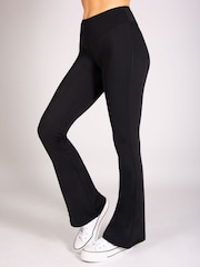 Pineapple Black Supersoft Stretch Flare Jersey Trousers - Image 1 of 7