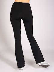 Pineapple Black Supersoft Stretch Flare Jersey Trousers - Image 6 of 7