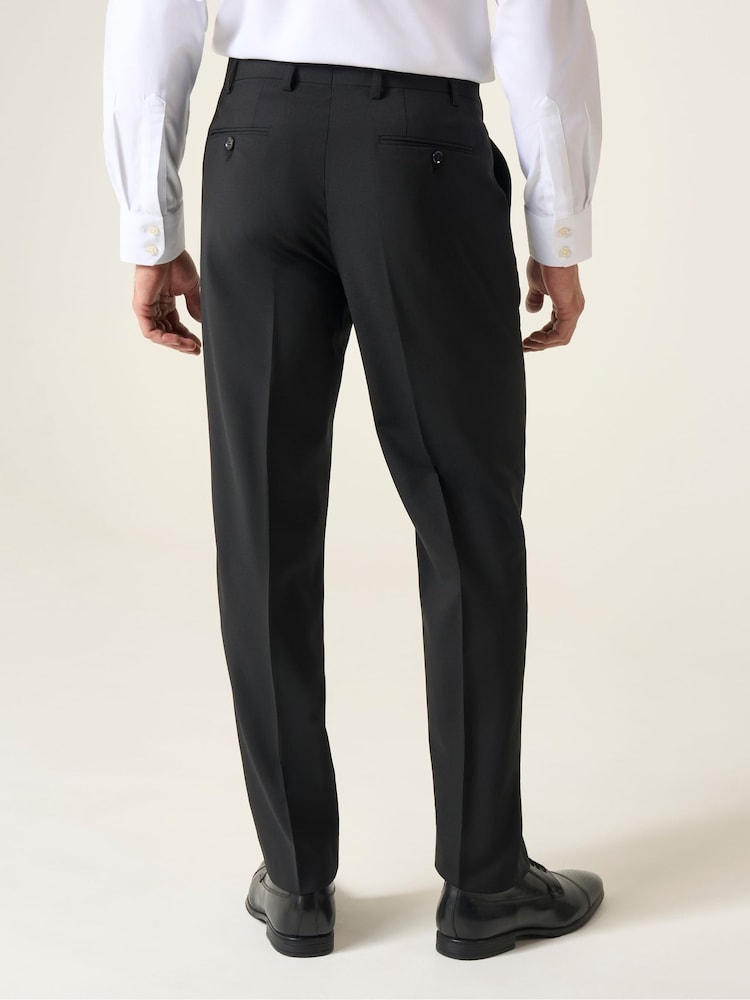 Skopes Black Tailored Fit Wool Rich Darwin Suit Trousers - Image 2 of 3
