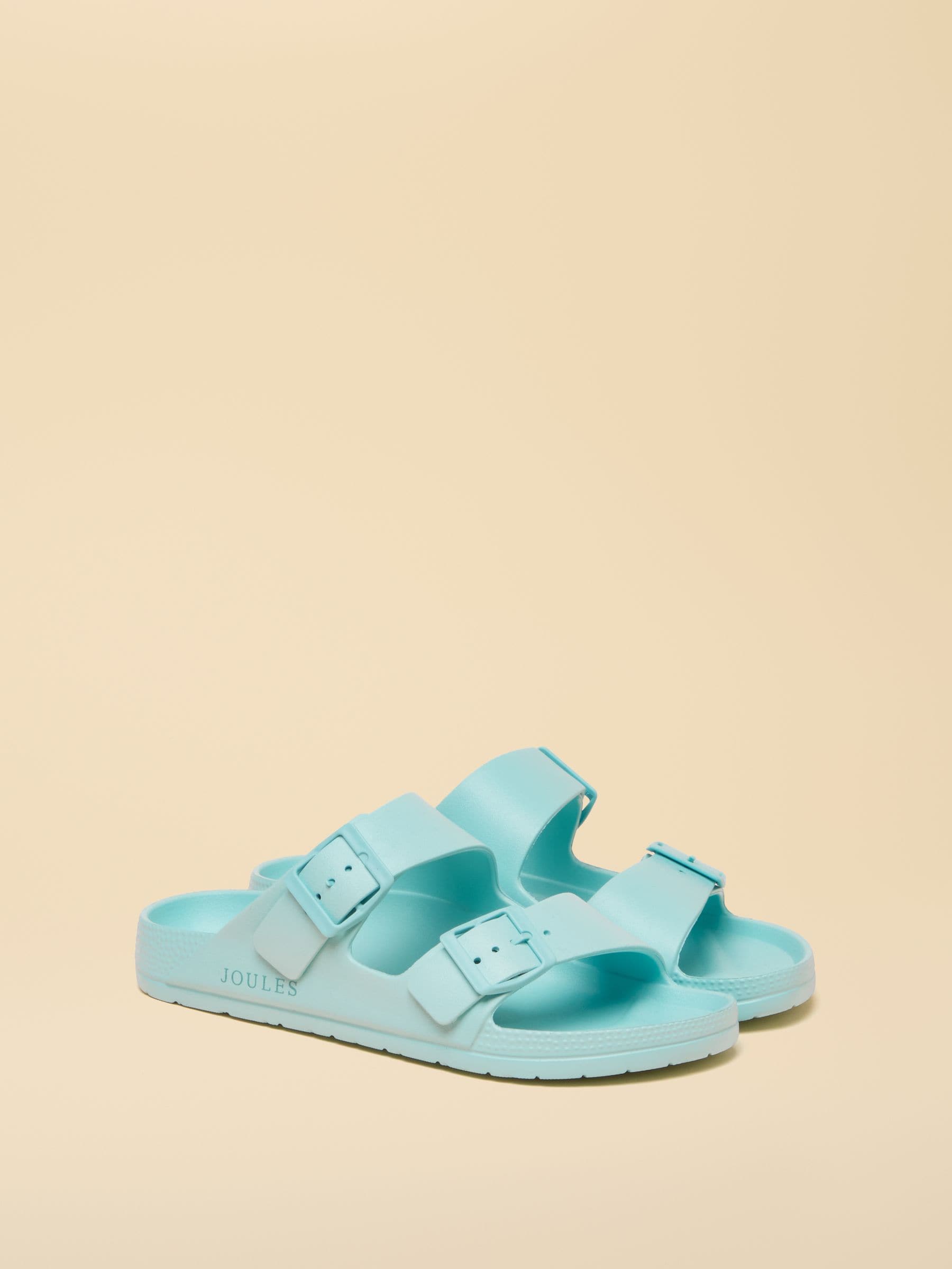 Joules Light/Blue Sunseeker Eva Double Buckle Sliders